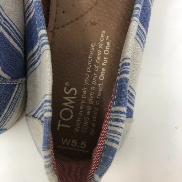 Toms navy umbrella Nautical stripe Alpargata flats - Picture 5 of 7